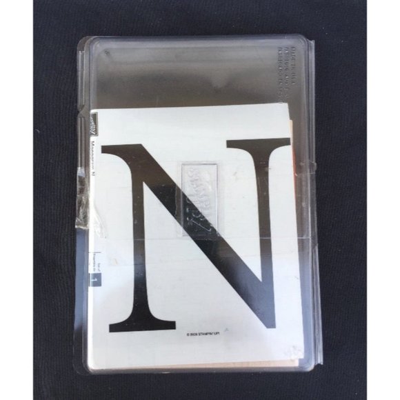Stampin' Up Rubber Stamp Monogram "N" - Picture 1 of 5